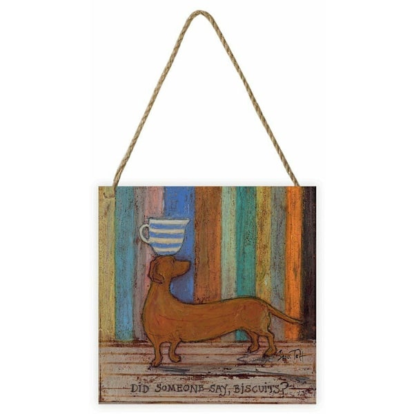 Sam Toft Did Someone Say Biscuits Träskylt En Storlek Flerfärgad Multicoloured One Size