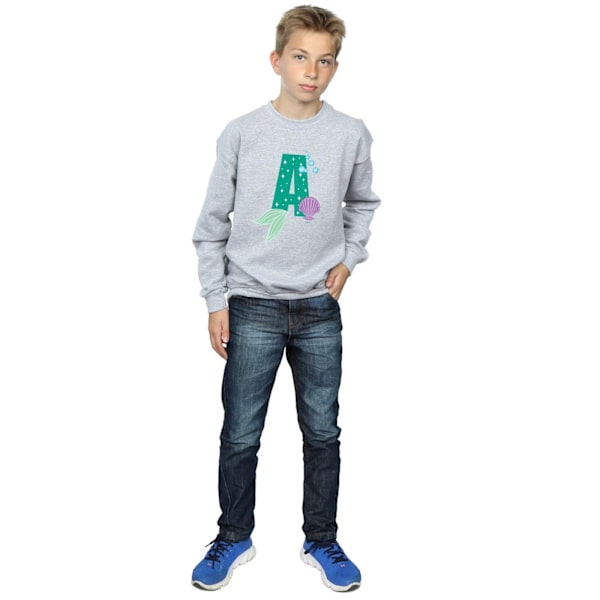 Disney Boys Alphabet A Is For Ariel Sweatshirt 12-13 År Spor Sports Grey 12-13 Years