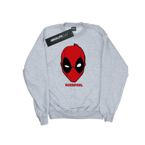 Marvel Dam/Ladies Deadpool Mask Sweatshirt S Sports Grey Sports Grey S