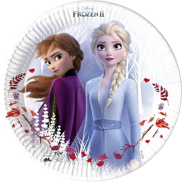 Disney Frozen 2 Papperstallrikar (8-pack) One Size Vit White One Size