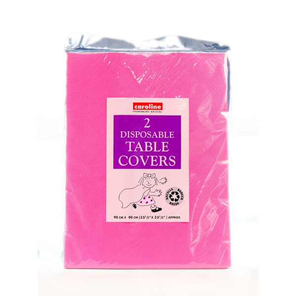 Caroline Square Pappersbordsdukar (2-pack) 90cm Hetrosa Hot Pink 90cm