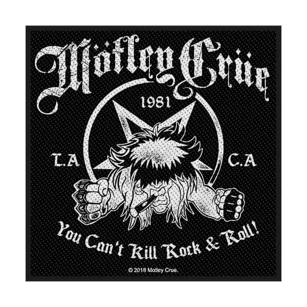 Motley Crue You Can´t Kill Rock & Roll Patch One Size Svart/Vit Black/White One Size