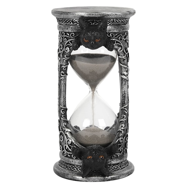 Något Annorlunda Svart Katt Timglas One Size Svart/Grå Black/Grey One Size