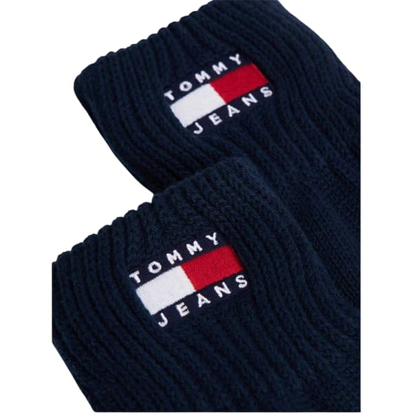 Tommy Jeans Stickade Logohandskar En Storlek Night Navy Night Navy One Size