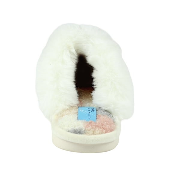 Lunar Dam/Damer Kayden Faux Fur Fodrade Tofflor 5 UK-6 UK Rosa Pink 5 UK-6 UK