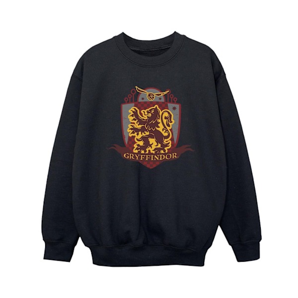 Harry Potter Pojkar Gryffindor Bröstmärke Sweatshirt 7-8 År B Black 7-8 Years