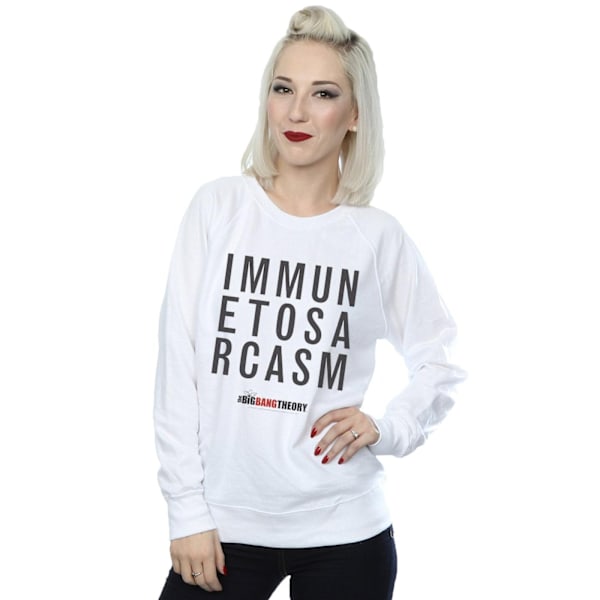 The Big Bang Theory Damtröja för kvinnor/damer immun mot sarkasm White XL