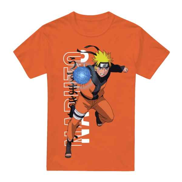 Naruto Vertikal T-shirt för män XL Orange Orange XL