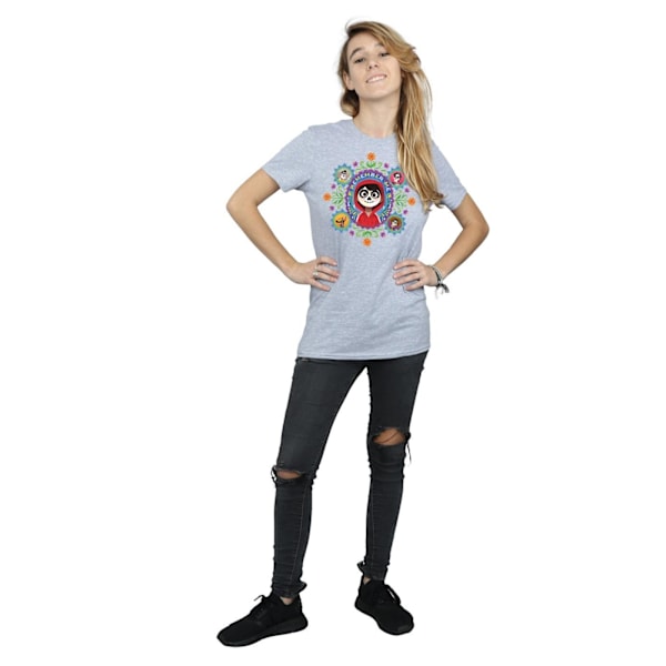 Disney Dam/Damer Coco Remember Me Bomull Boyfriend T-shirt Sports Grey XXL