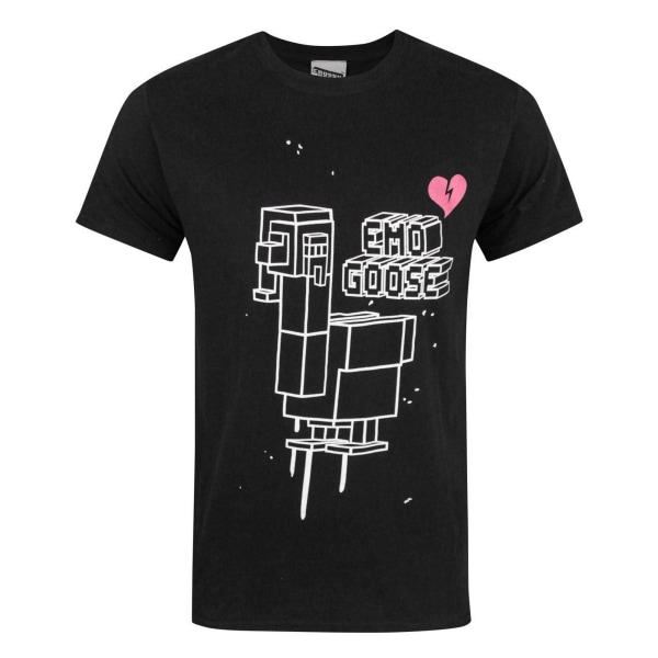 Crossy Road Official Mens Emo Goose T-Shirt S Svart Black S