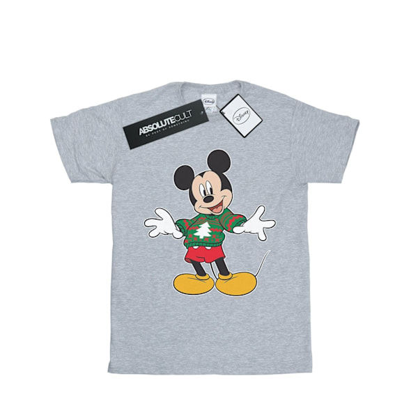 Disney Womens/Ladies Mickey Mouse Jultröja Stroke Cotto Sports Grey 3XL