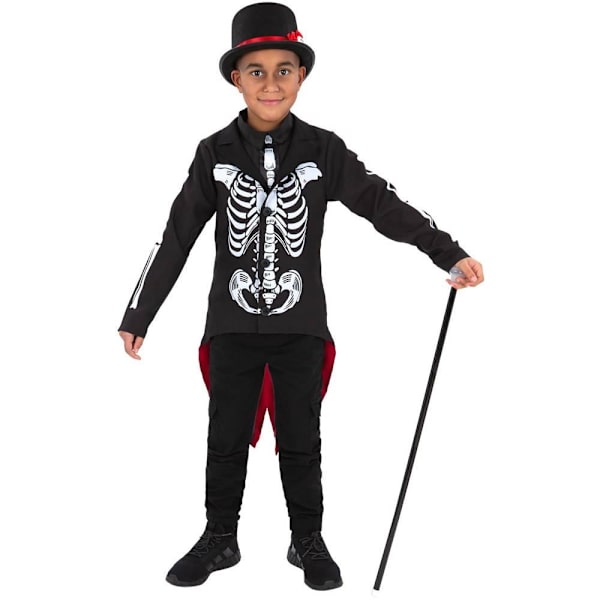 Smiffys Pojk Senor Skelett Dödens Dag Kostymset 10-12 År Black 10-12 Years