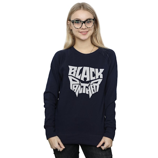 Marvel Dam Black Panther Word Emblem Sweatshirt XL Navy Blue XL