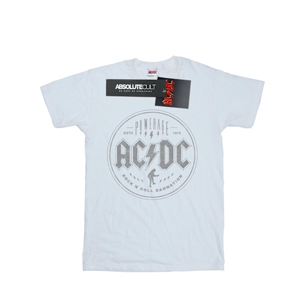 AC/DC Boys Rock N Roll Damnation Svart T-shirt 7-8 år Vit White 7-8 Years