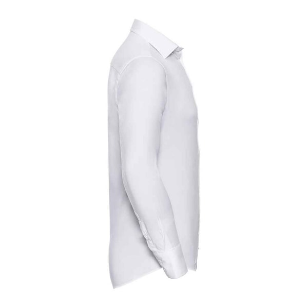 Russell Collection Herr Fitted Långärmad Skjorta L Vit White L