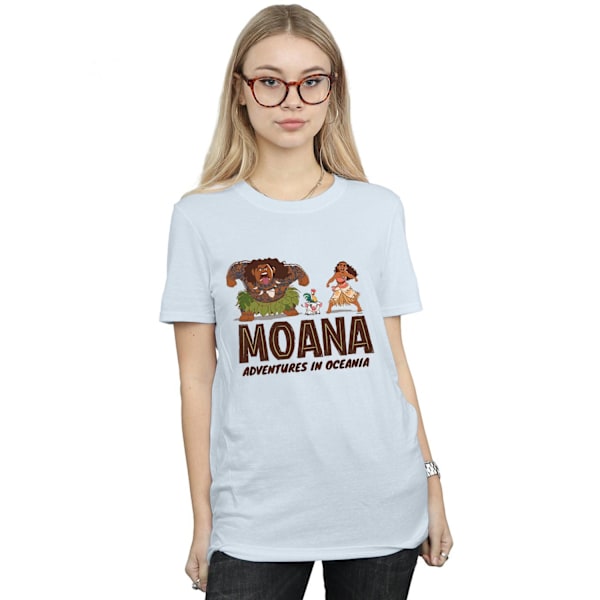 Disney Dam/Damer Moana Adventures in Oceania Bomull Boyfrie White M