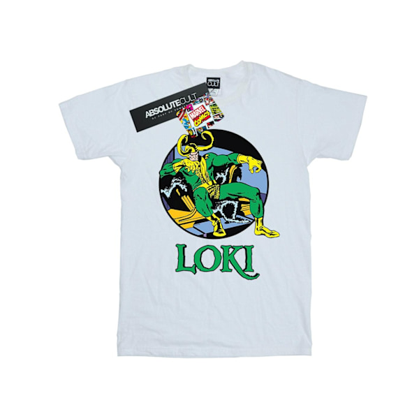 Marvel Dam/Damer Loki Tron Bomull Boyfriend T-shirt 3XL W White 3XL