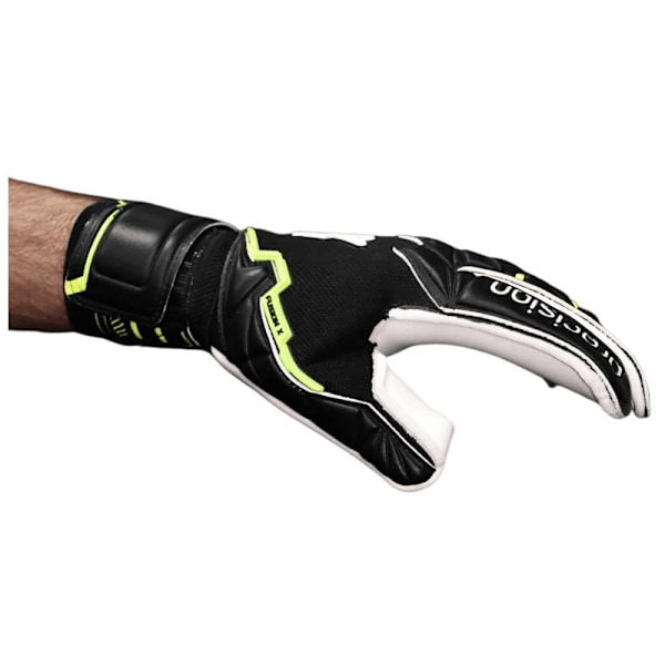 Precision Unisex Vuxen Fusion X Pro Giga Roll Finger Målvaktshandske Black/Fluorescent Yellow 10