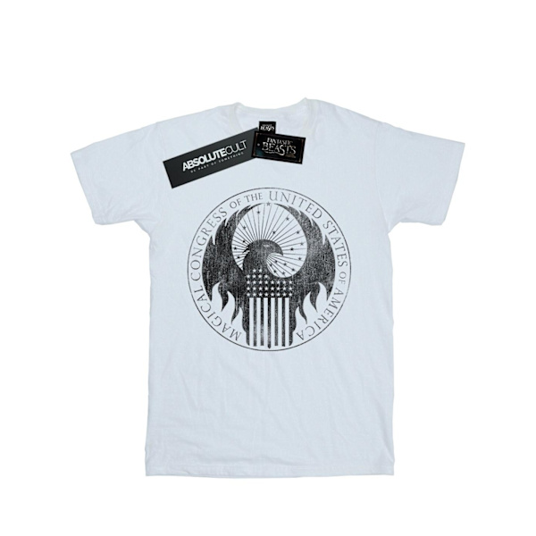 Fantastiska vidunder Girls Distressed Magical Congress Bomull T-shirt White 12-13 Years