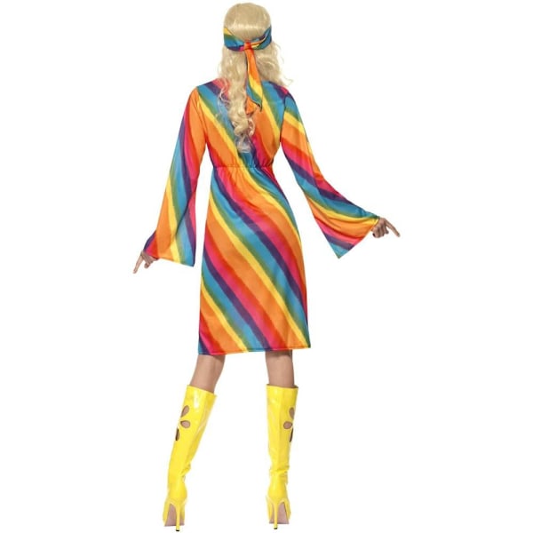 Smiffys Dam/Dam Hippie Regnbåge Kostymset XL Flerfärgad Multicoloured XL