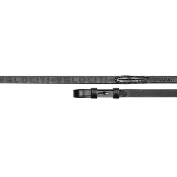 Velociti Lusso Läder Hästtygel 48in Svart Black 48in