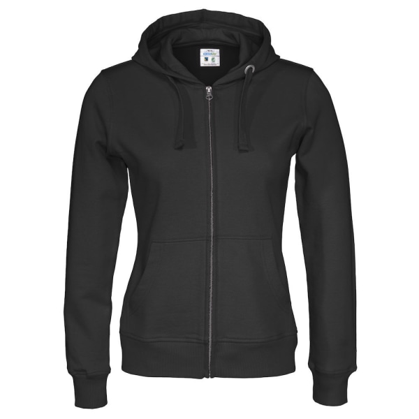 Cottover Dam/Dam Hoodie med dragkedja XXL Svart Black XXL