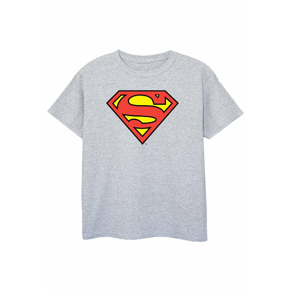 Superman Girls Logo T-shirt 5-6 år Sportgrå Sports Grey 5-6 Years