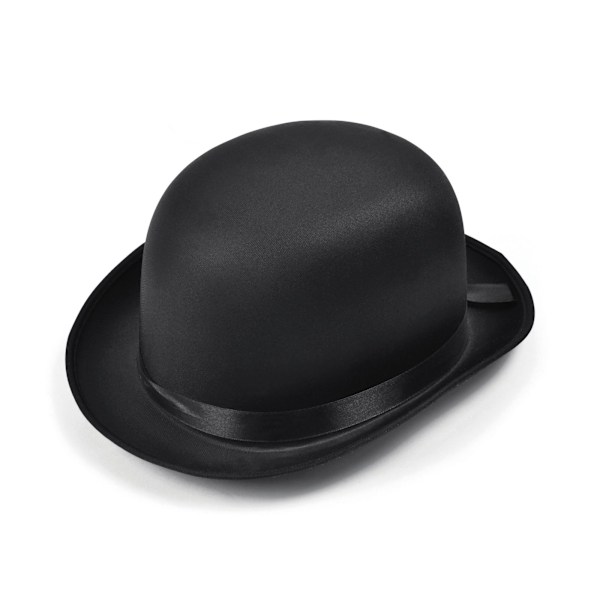 Bristol Novelty Unisex Vuxna Svart Satin Bowlerhatt One Size B Black One Size