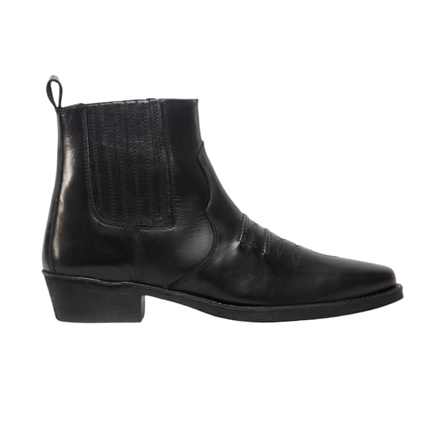 Woodland Herr Distressed Läder Gusset Western Ankle Boots 7 U Black 7 UK