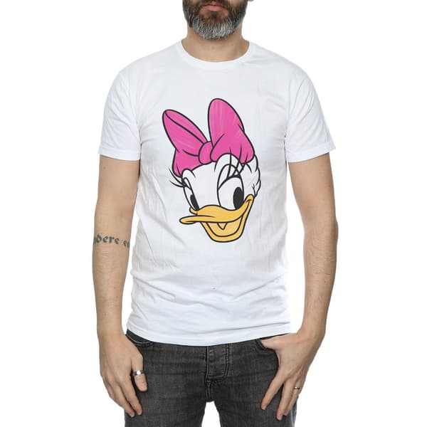 Disney Herr Daisy Duck Huvud Målad T-Shirt M Vit White M