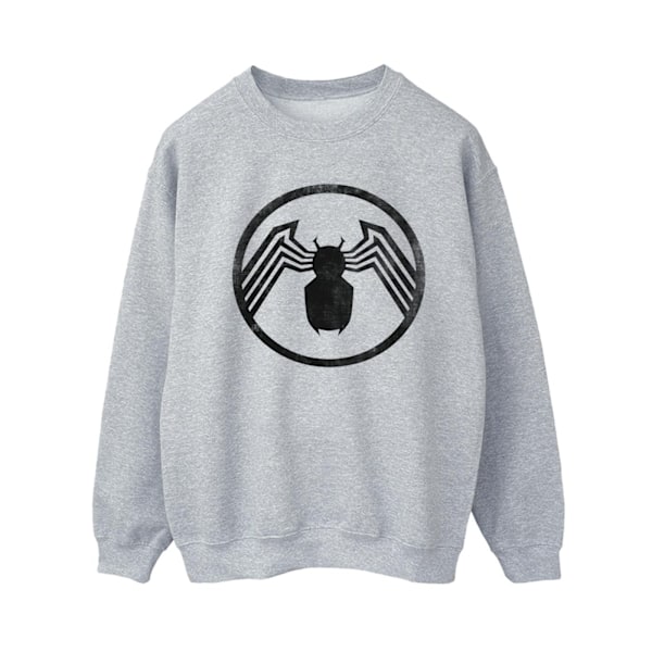 Marvel Dam/Kvinnor Venom Logo Emblem Sweatshirt M Sports Grey Sports Grey M