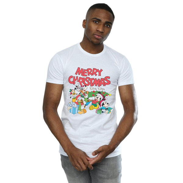 Disney Herr Mickey And Friends Winter Wishes T-Shirt 4XL Vit White 4XL