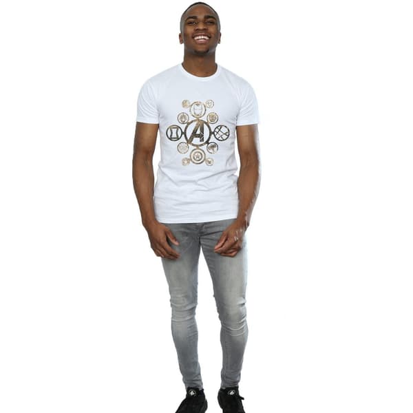Avengers Infinity War Herr Ikoner Bomulls T-shirt XL Vit White XL