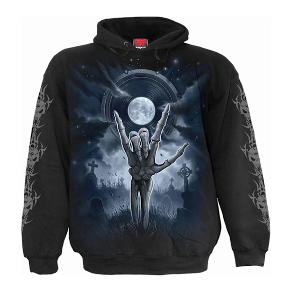 Spiral Direct Unisex Grim Rocker Hoodie M Svart Black M
