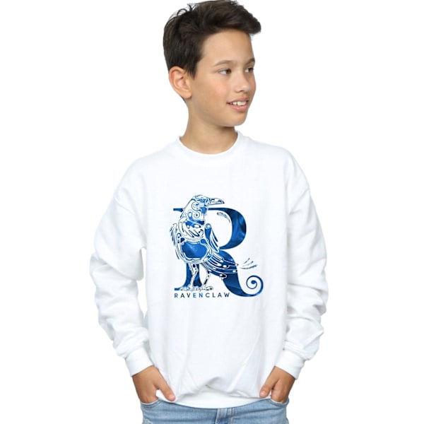 Harry Potter Pojkar Ravenclaw Raven Sweatshirt 7-8 År Vit White 7-8 Years