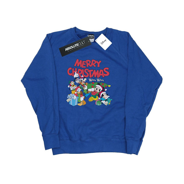 Disney Dam/Kvinnor Mickey Och Vänner Vinterönskningar Sweatshirt Royal Blue XL
