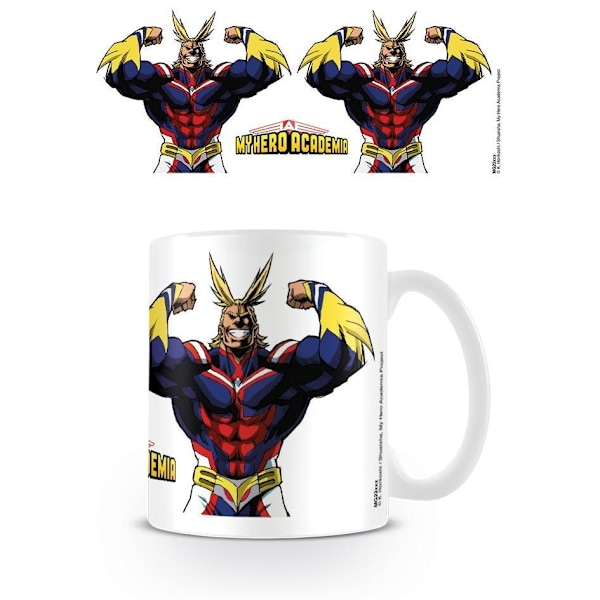 My Hero Academia Flex All Might Mugg En Storlek Vit/Marin/Gul White/Navy/Yellow One Size