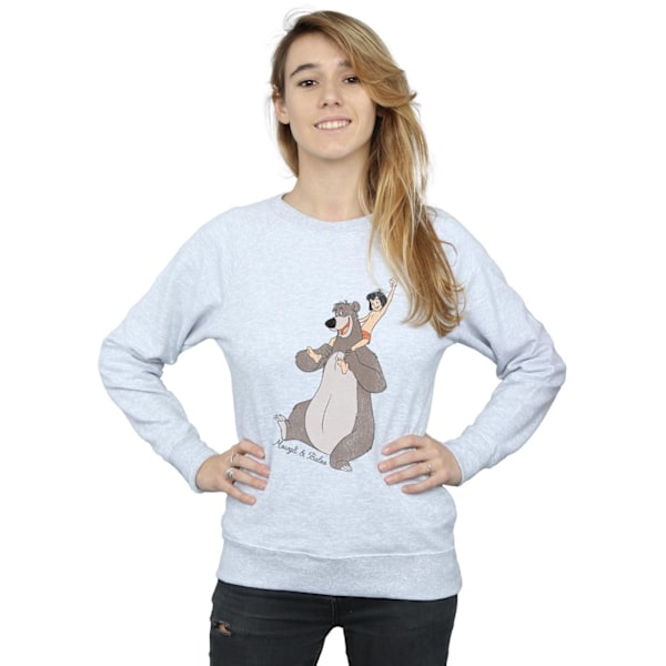 Djungelboken Dam/Dam Classic Mowgli Och Baloo Sweatshirt X Heather Grey XL