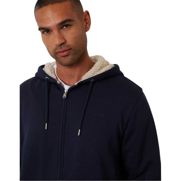 Threadbare Herr Borgfodrad Jacka med Huva XL Marinblå/Gräddvit Navy/Cream XL