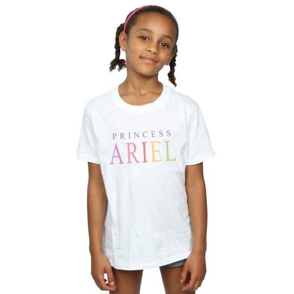 Disney Girls The Little Mermaid Ariel Graphic Bomull T-shirt 7- White 7-8 Years