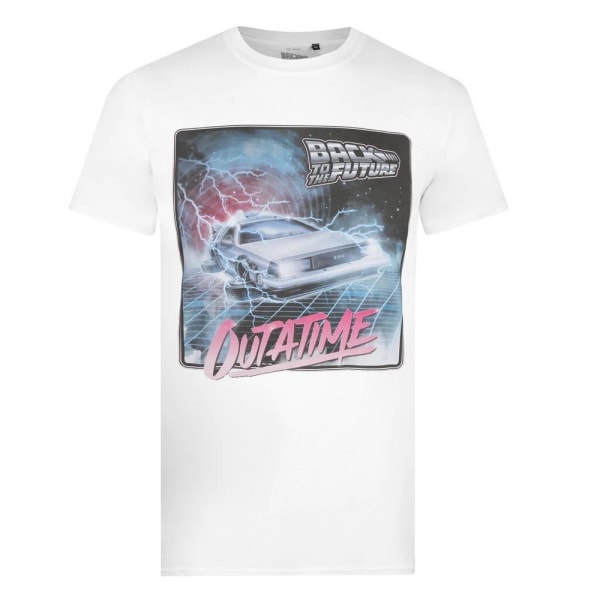 Back To The Future Herr Outatime bomull T-shirt L Vit White L