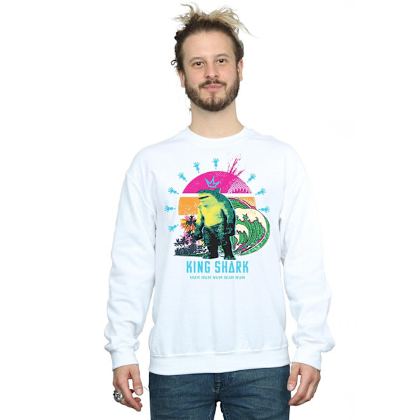 DC Comics Herr The Suicide Squad King Shark Sweatshirt 4XL Vit White 4XL