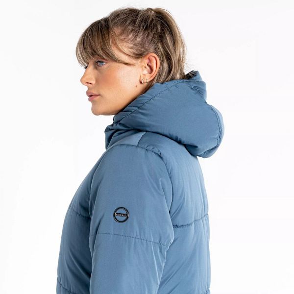Dare 2B Dam/Kvinnor Reputable II Lång Längd Vadderad Jacka 8 Orion Grey 8 UK