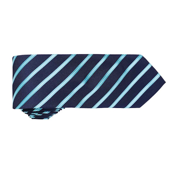 Premier Mens Sports Stripe Pattern Formal Work Tie One Size Nav Navy/ Turquoise One Size