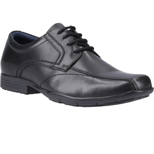 POD Pojkar Angus Läder Oxford Skor 5 UK Svart Black 5 UK