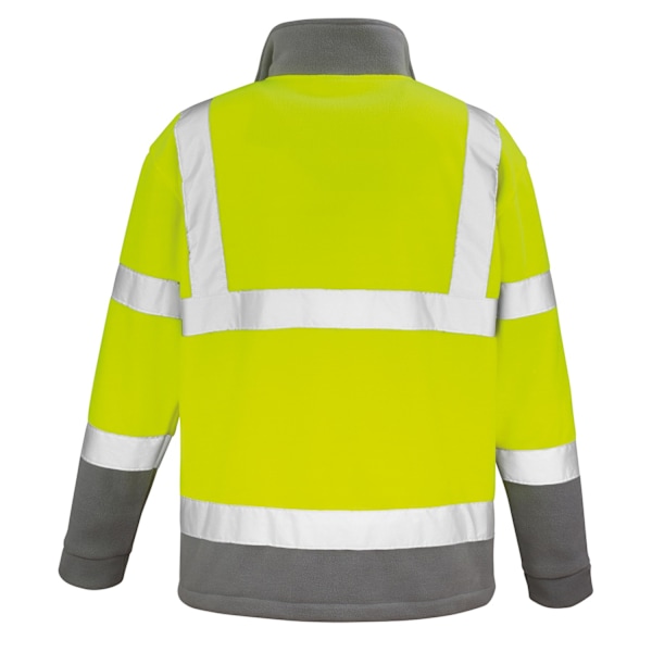 Result Unisex Vuxen Safeguard Microfleece Hi-Vis Jacka XL Fluo Fluorescent Yellow XL