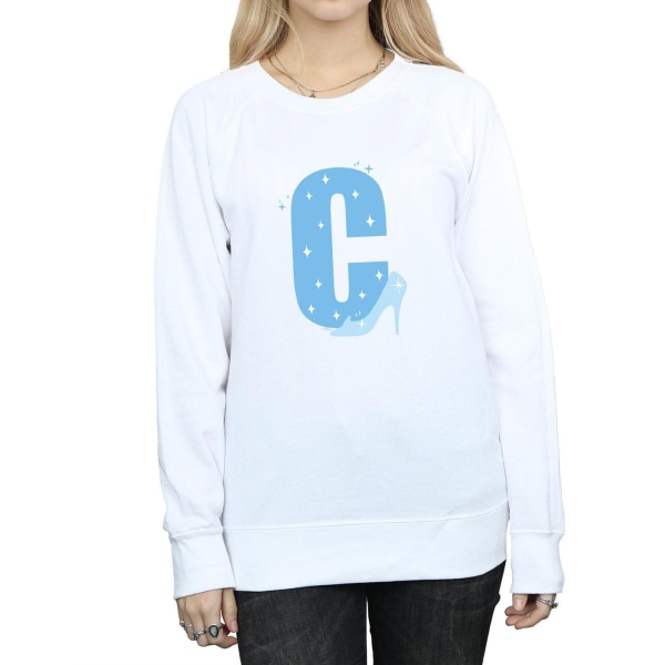 Disney Alfabetet C för damer/damer är för Askungen Sweatshirt L White L