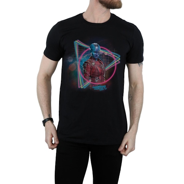 Marvel Herr Guardians Of The Galaxy Neon Nebula T-Shirt M Svart Black M