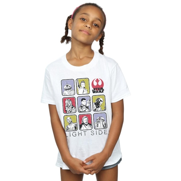 Star Wars Girls The Last Jedi Multi Character Bomull T-shirt 7- White 7-8 Years