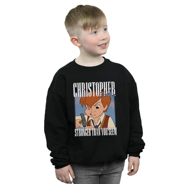 Disney Pojkar Nalle Puh Christopher Robin Montage Tröja Black 9-11 Years
